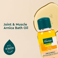 Kneipp aceite de baño de arnica, frasco en el baño para alivio de tensiones.