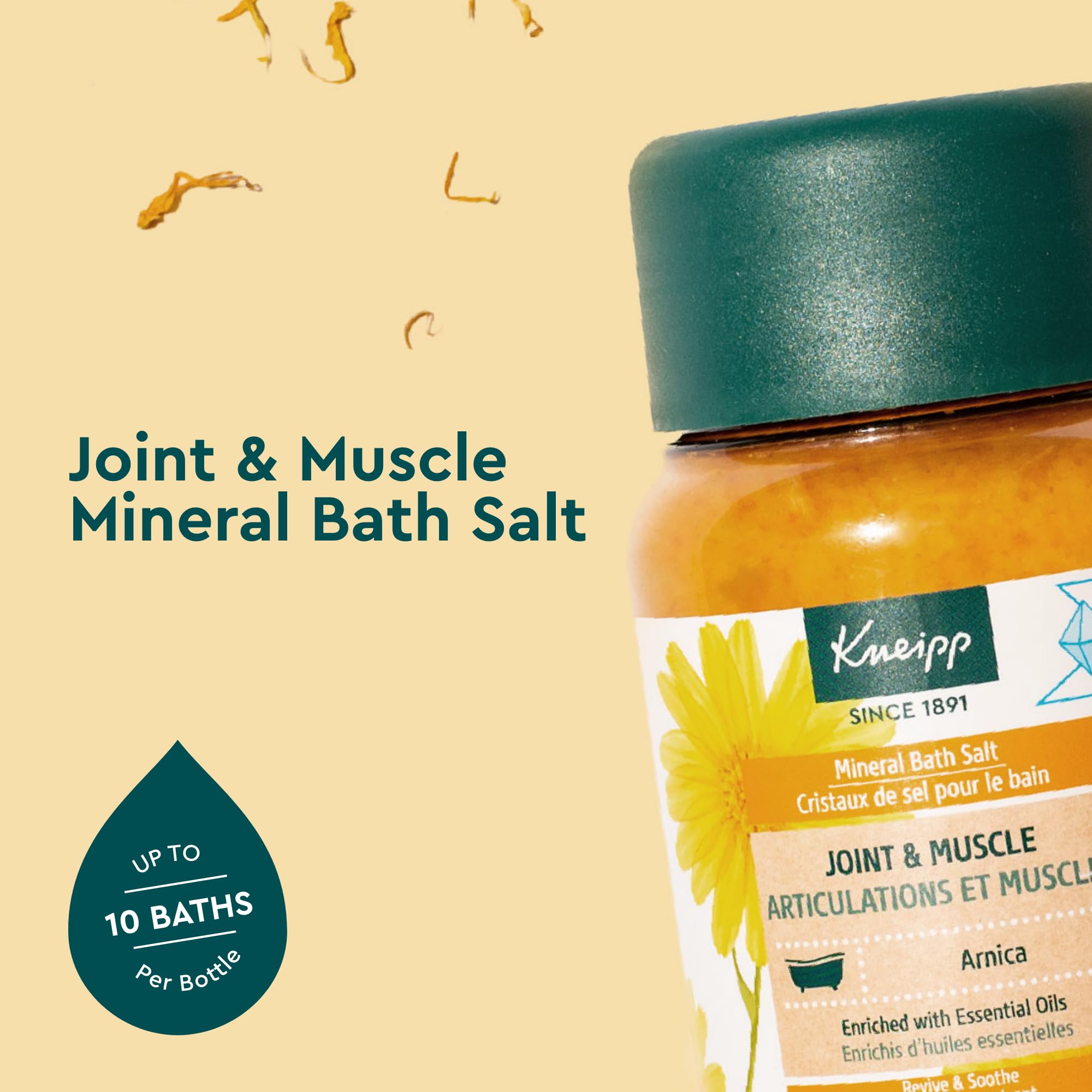 Kneipp Sal de Bano Arnica relajacion muscular tras dia activo.
