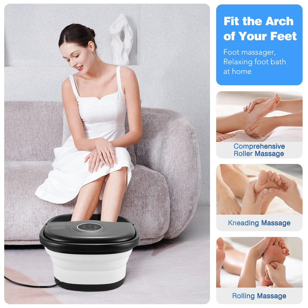 KNQZE spa de pies con luz roja para terapia suave