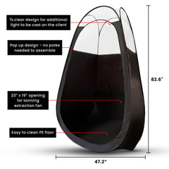 KOBBTAN toldo bronceado portátil, fácil de mover entre sesiones de bronceado.