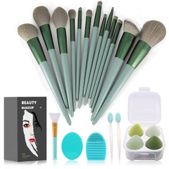 Koccido brochas maquillaje 22 piezas set grande verde para un acabado uniforme.