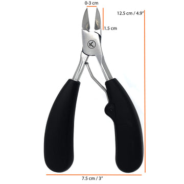 KOHM toenail Clippers non-slip grip for secure handling and reduced fatigue
