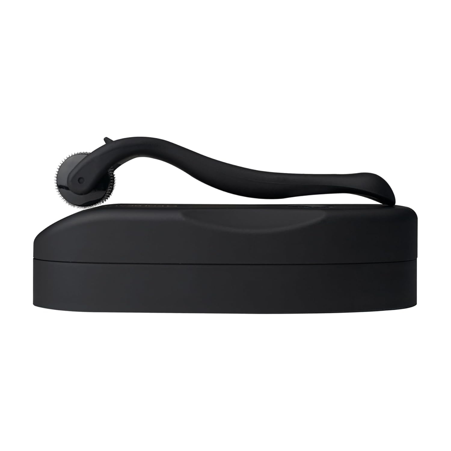 Koi Beauty premium microneedling roller with matte black grip for easy handling.