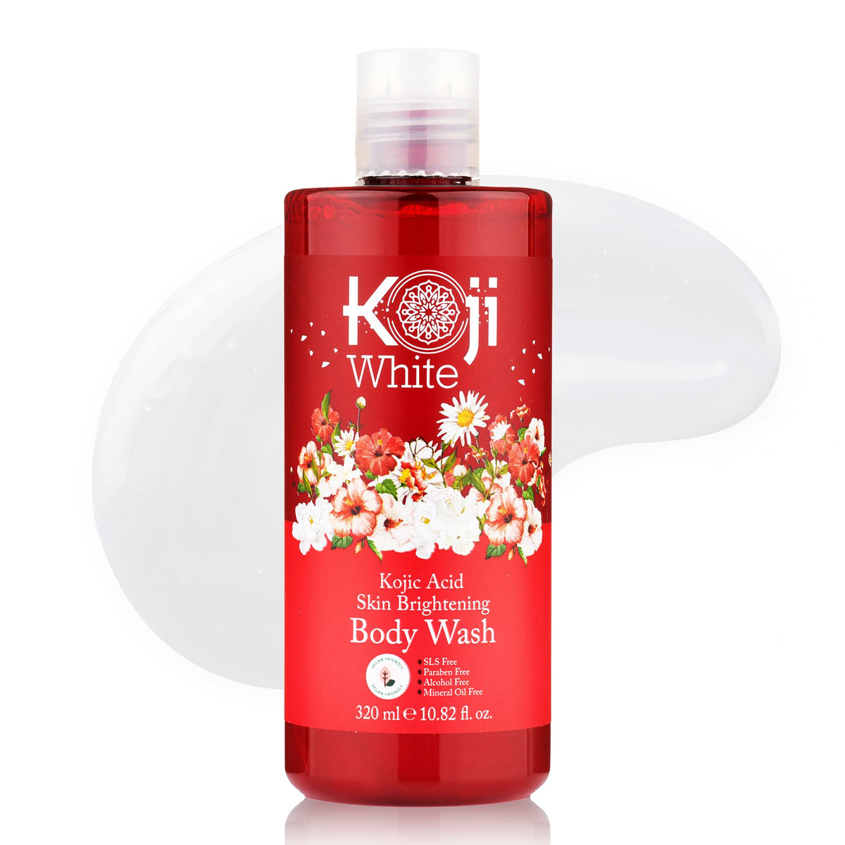 Koji White jabón cuerpo derrame: limpieza suave para iniciar la ducha.