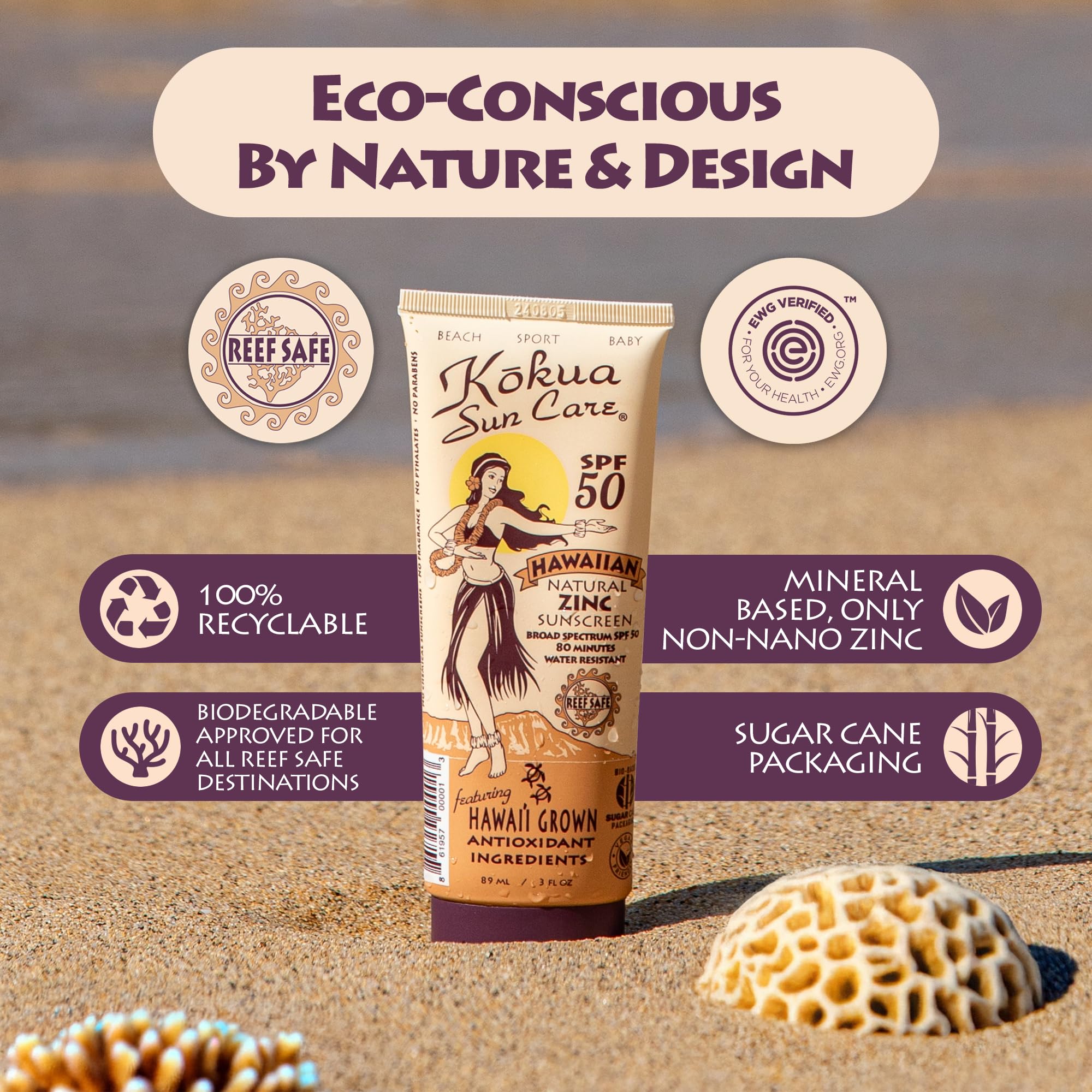 Kokua Sun Care: resistencia al agua de 80 minutos para actividades acuáticas