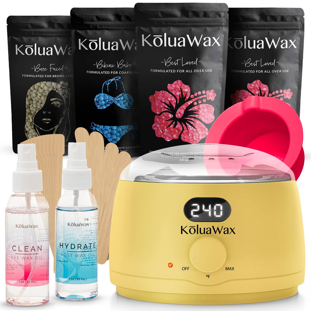KoluaWax calentador digital de cera para depilación precisa y suave en casa.