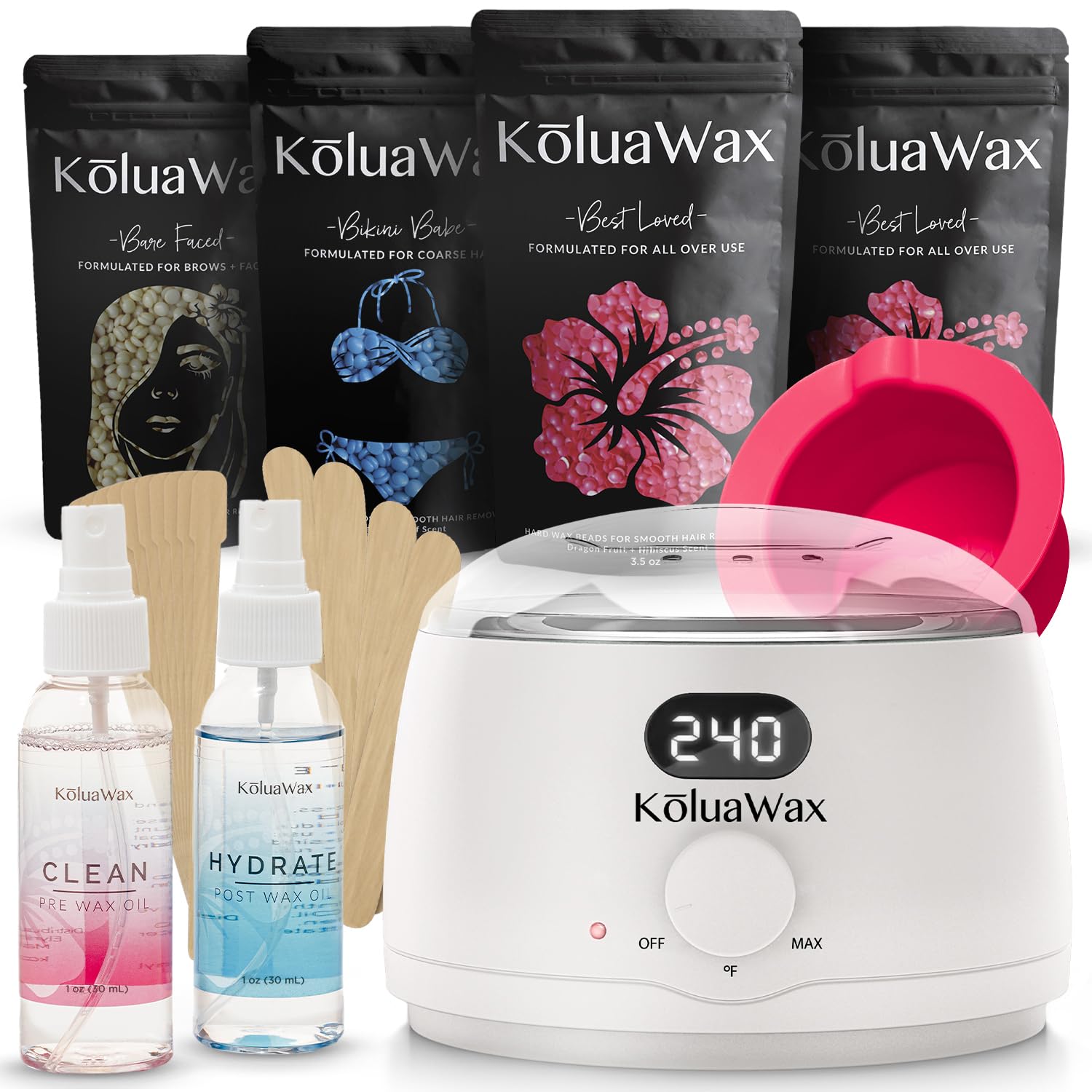 KoluaWax calentador digital para depilación en casa y resultados consistentes.