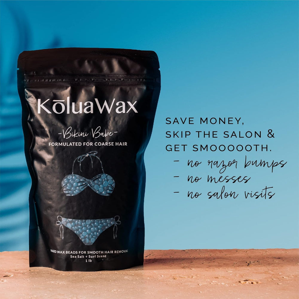 KoluaWax cera dura kit incluido, enfoque aplicadores grandes, sesión rápida