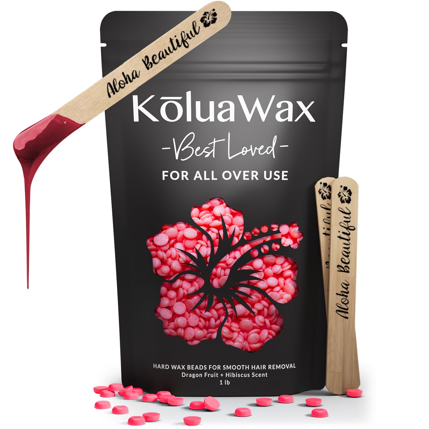 KoluaWax cera dura 1 libra, empaque listo para rellenar calentadores.