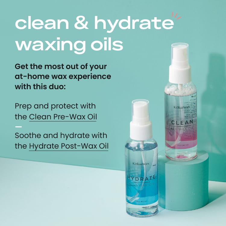 KoluaWax aceite post-cera hidratante, ayuda a hidratar y eliminar residuos de cera.