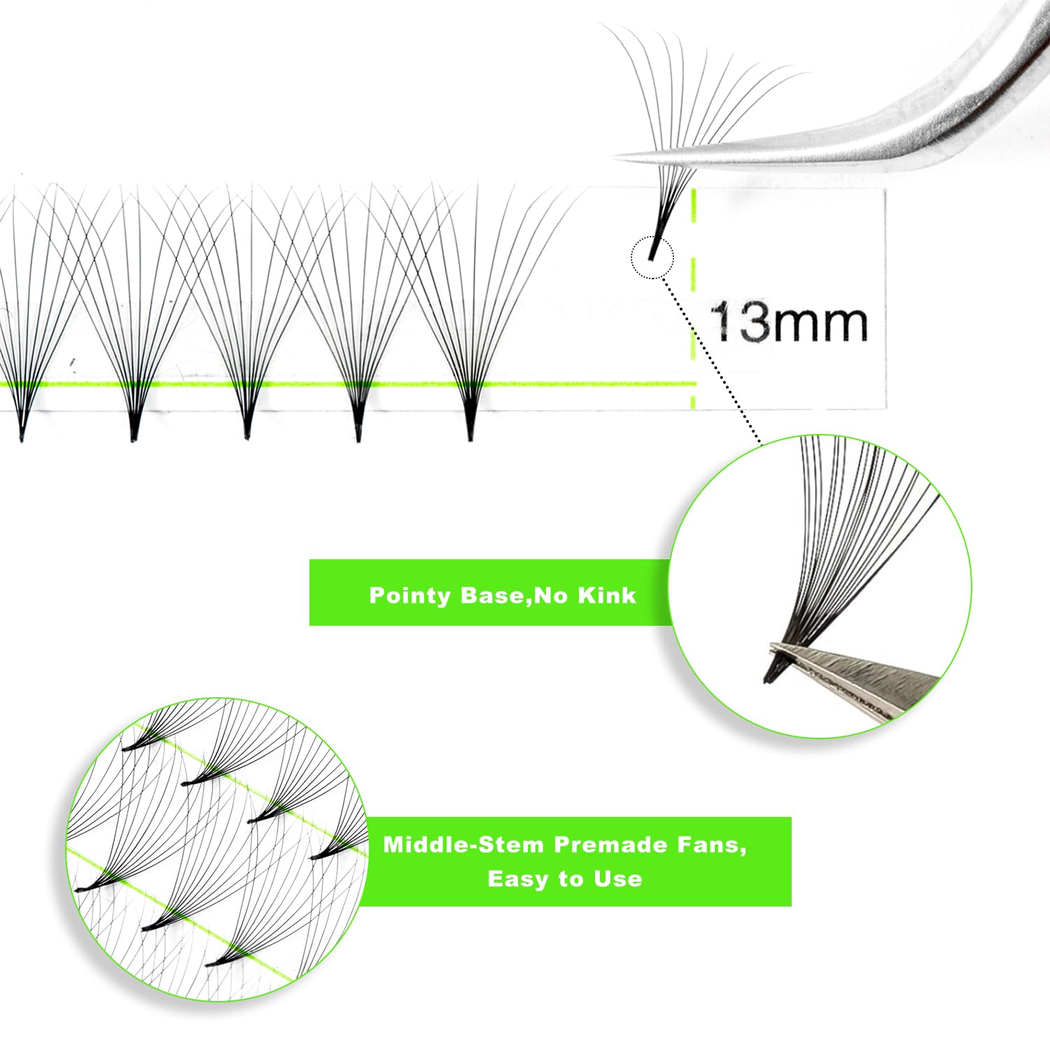 Longitudes de 8 a 15 mm para combinaciones de look.
