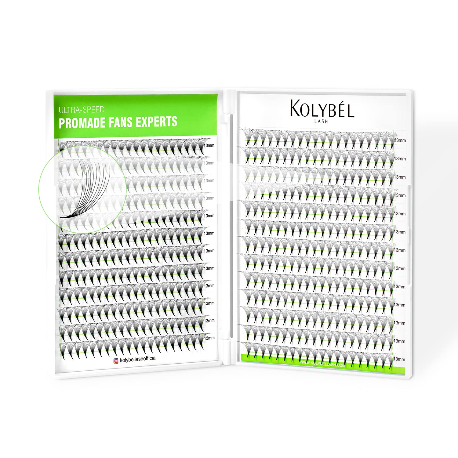 Kolybel fans prefabricados para ahorro de tiempo en volumen de pestañas.