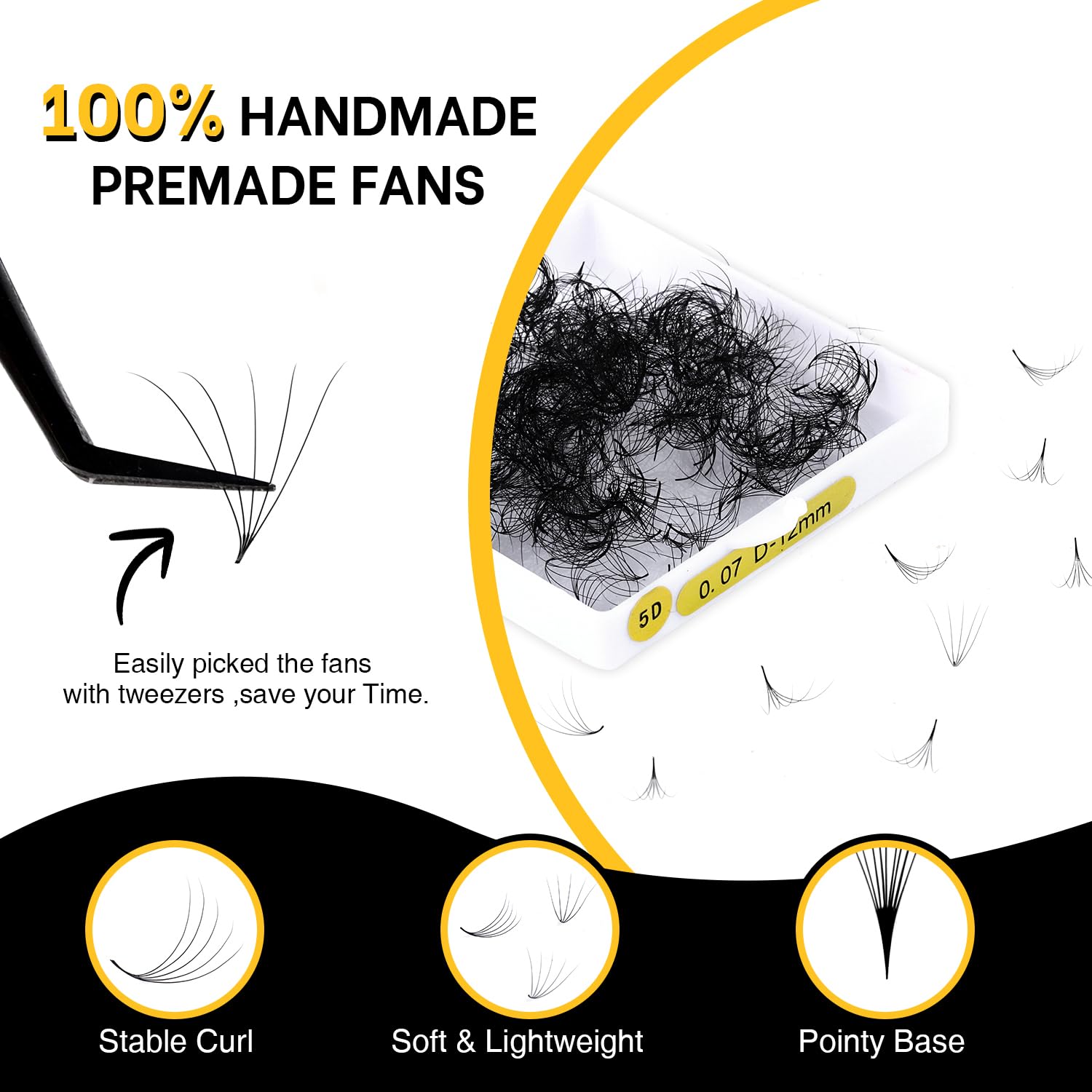 Material PBT negro de Kolybel Promade Fans para durabilidad.