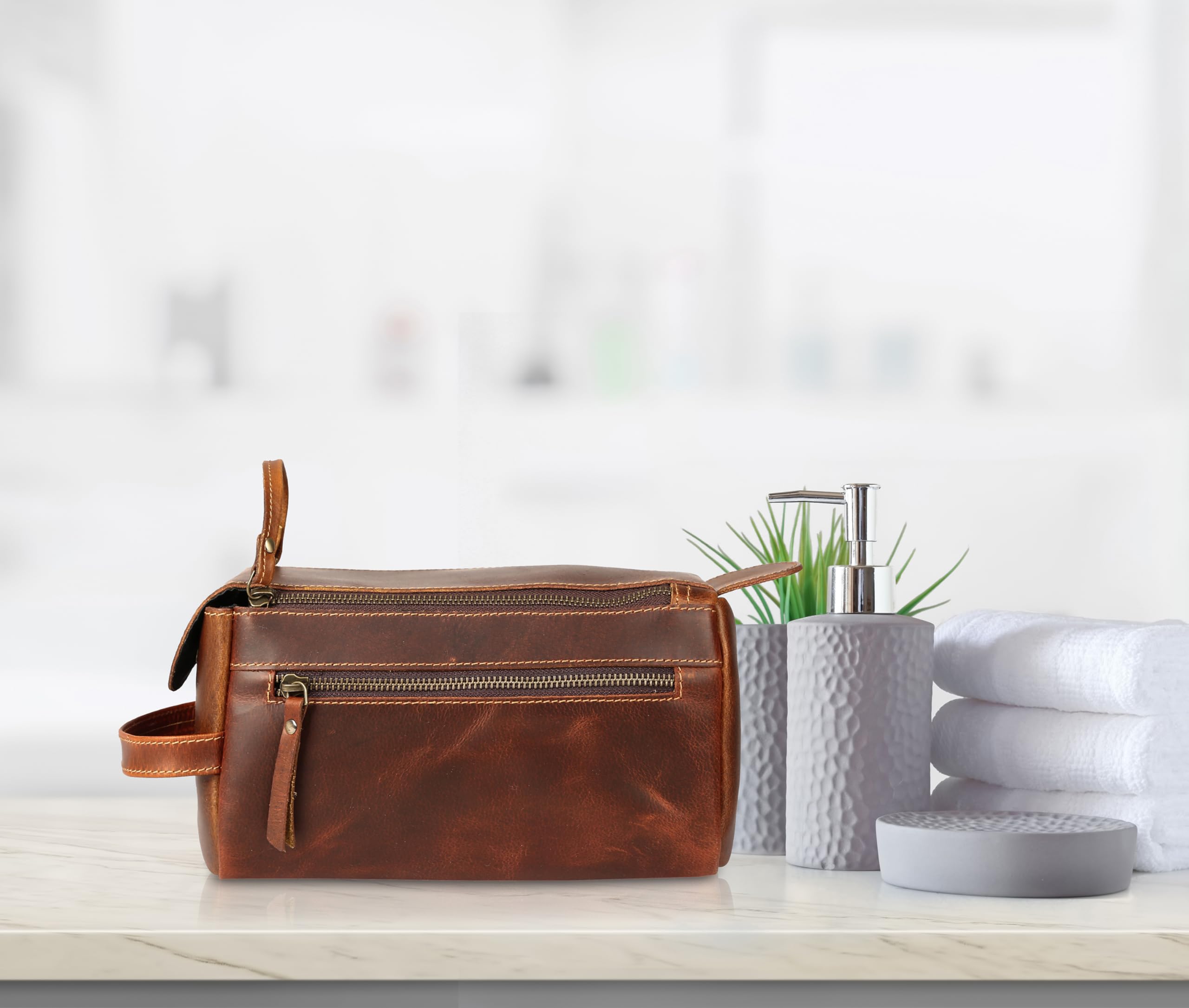 KomalC regalo perfecto para viajeros, con cuero premium y diseño unisex