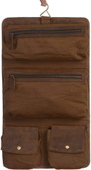 KomalC bolsa higiene colgante en cuero búfalo, estilo compacto y elegante para viajes
