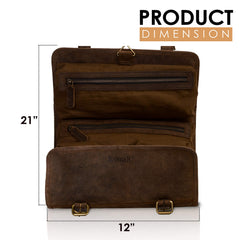 KomalC diseño vintage bolsa de viaje colgante, acceso fácil