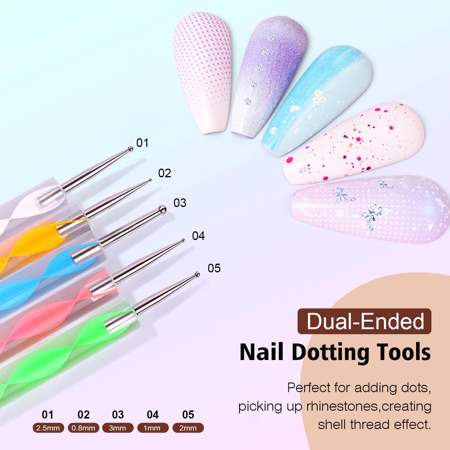 Bases Aurora Komall para uñas prensadas, fijan y muestran diseños.