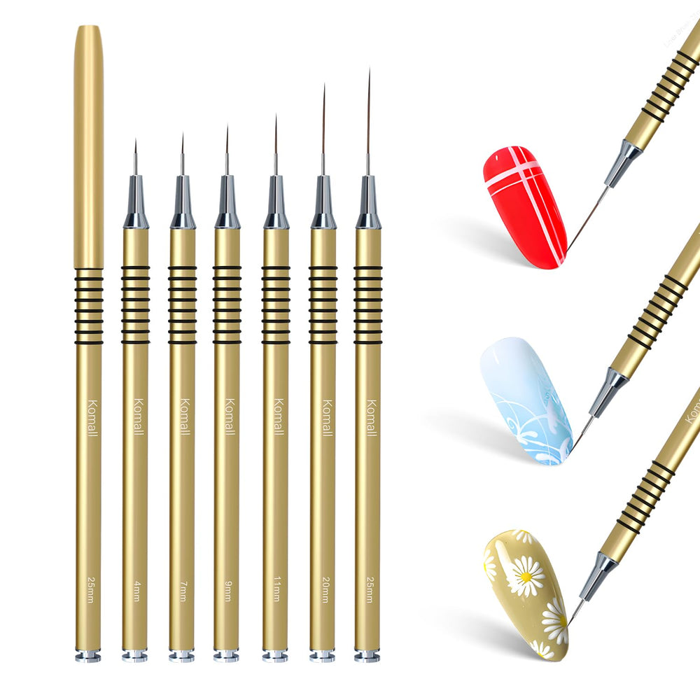 Cepillo Komall de 7 mm para líneas suaves y controladas.