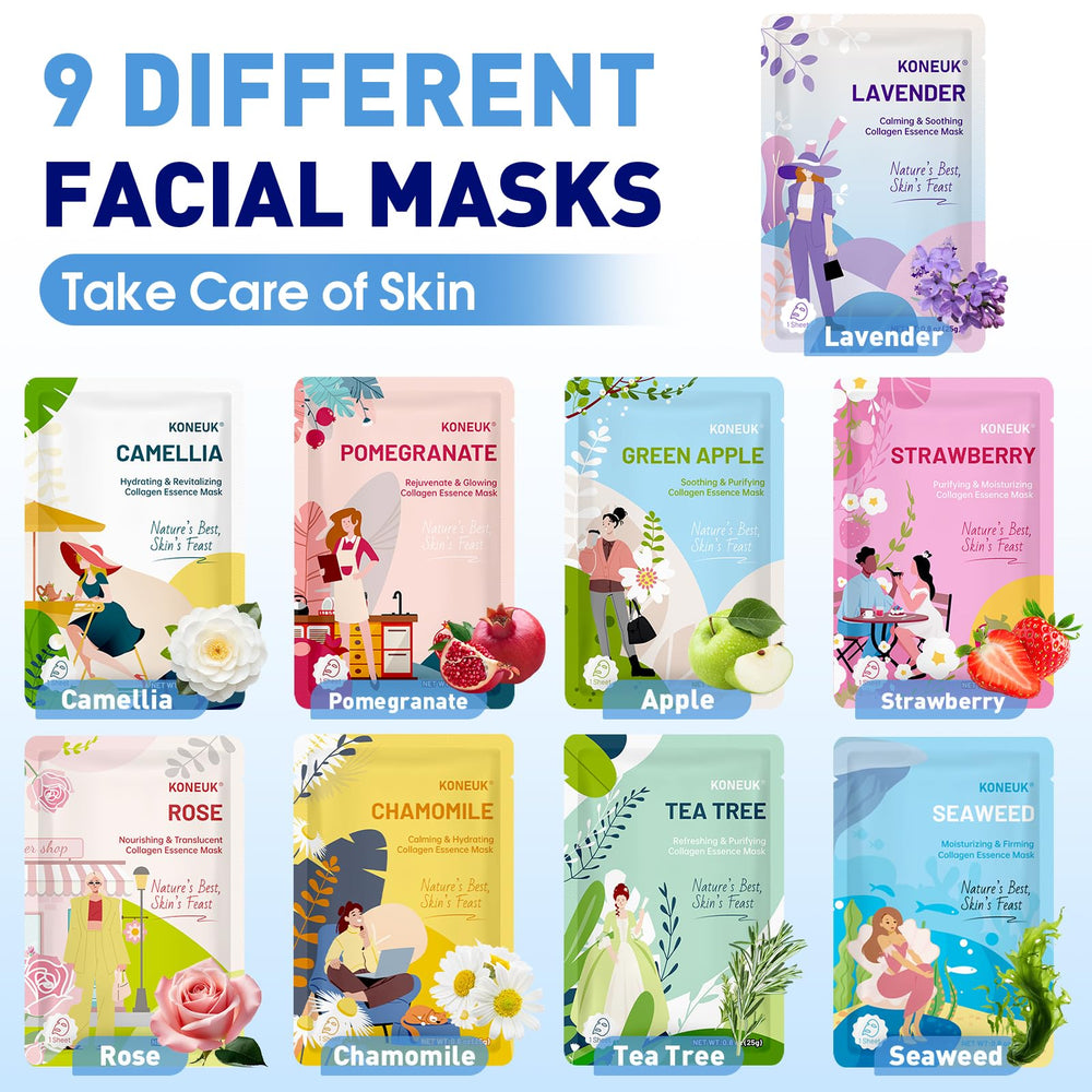 Mascarilla facial KONEUK de rosa para suavidad