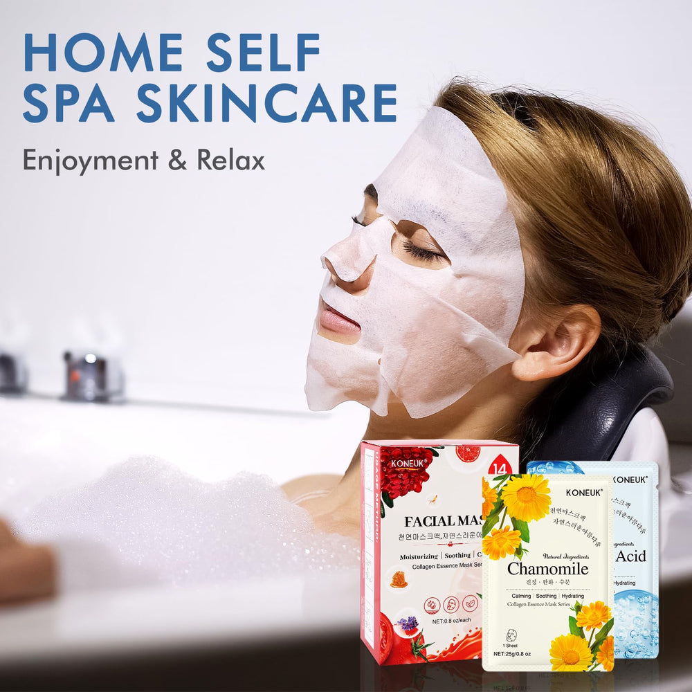 KONEUK mascarilla con ingredientes clave, nutrición suave para la piel.