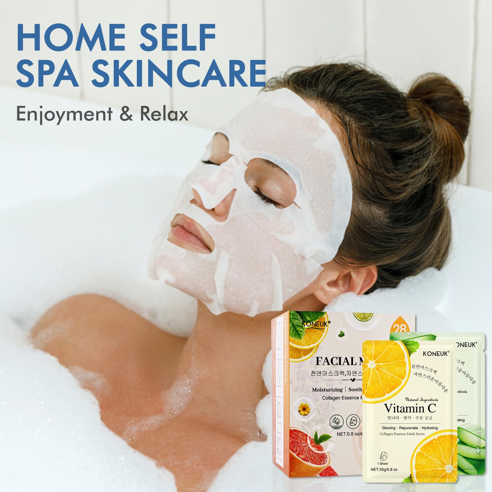 KONEUK instrucciones de uso facial, aplicación rápida