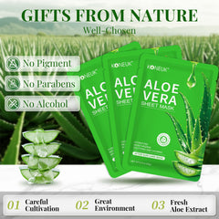 KONEUK mascarilla aloe relajante para piel suave y fresca.