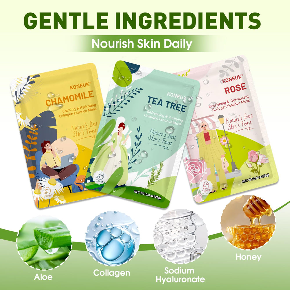 Mascarilla de granada de KONEUK para nutrición suave.