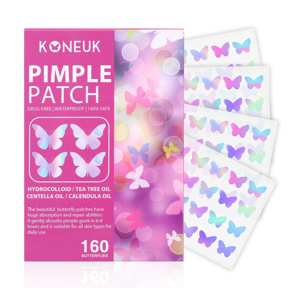 Parche KONEUK en forma de mariposa colorido para la piel facial, ideal para uso diario