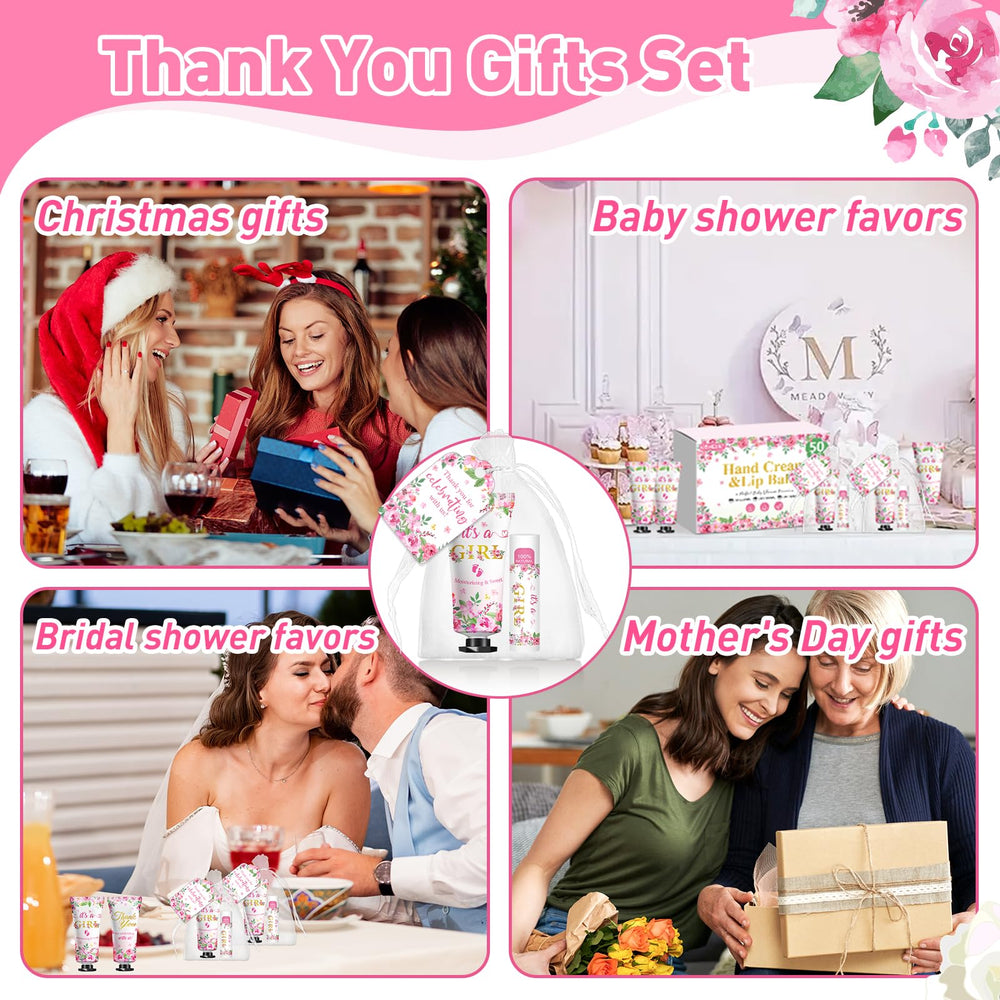 KONEUK regalo bebé rosa para invitadas, presentación suave y festiva