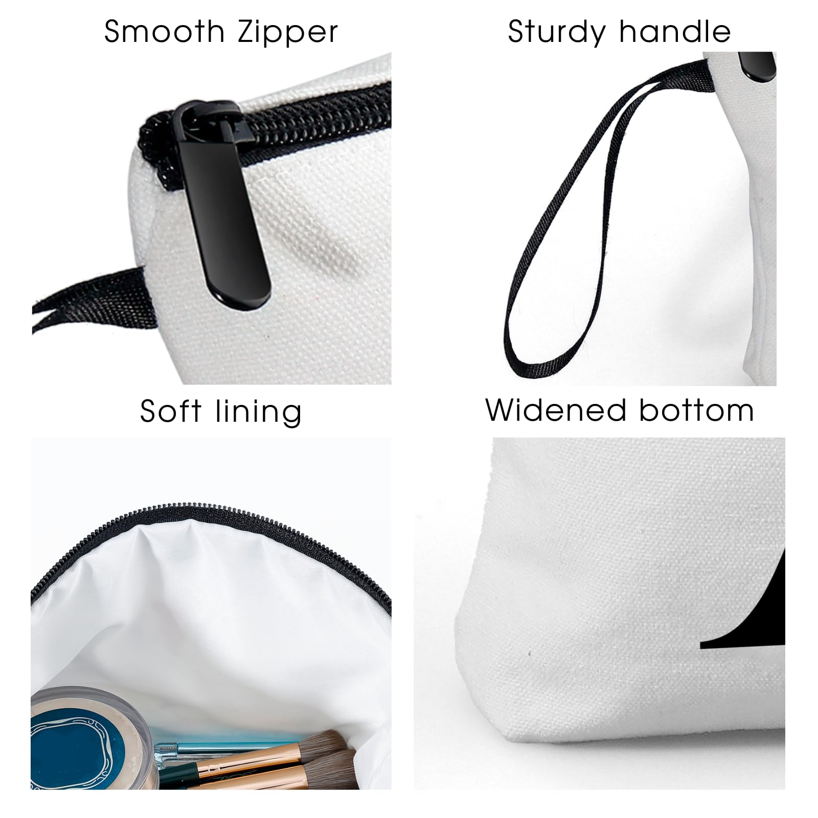 KONSOM neceser de viaje para mujer, estampado doble, diseño temático de viajes