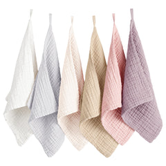 Konssy muselina lavado facial 11x11, suave y absorbente para piel sensible.