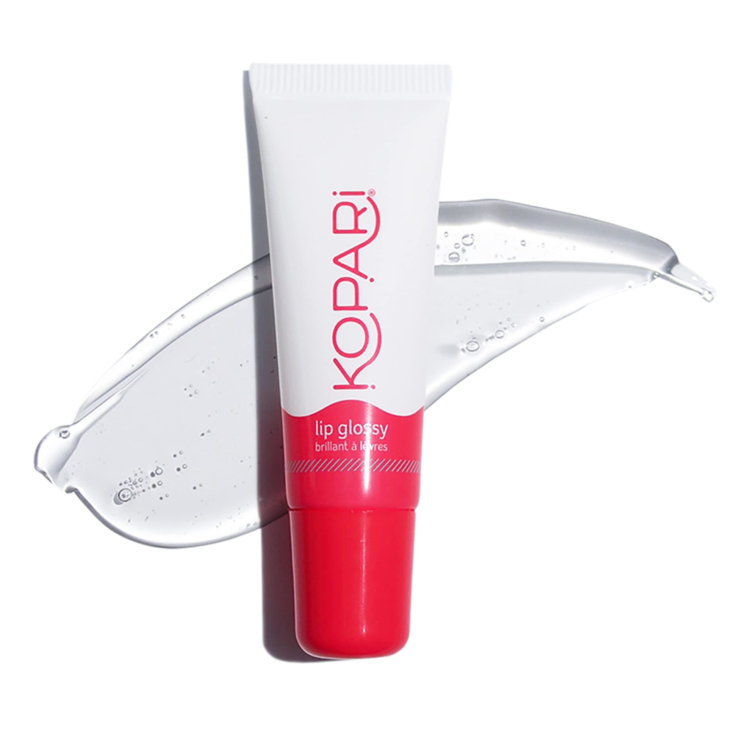 Kopari brillo labial coco transparente: hidratación suave y acabado claro al aplicar.