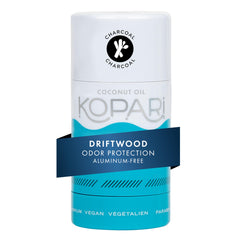 Kopari desodorante coco sin aluminio, botella de 2 oz, protección diaria suave.