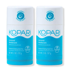Kopari Desodorante sin aluminio Original 2 Pack frente, protección suave todo el día.