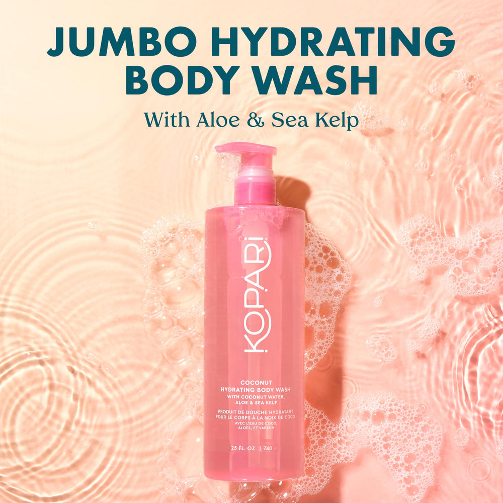 Kopari Jumbo Ducha Coco: espuma cremosa que limpia sin resecar la piel.
