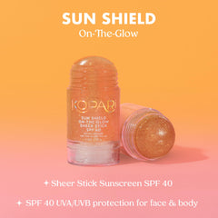 Kopari stick solaire visage et corps offrant une protection pratique au quotidien.