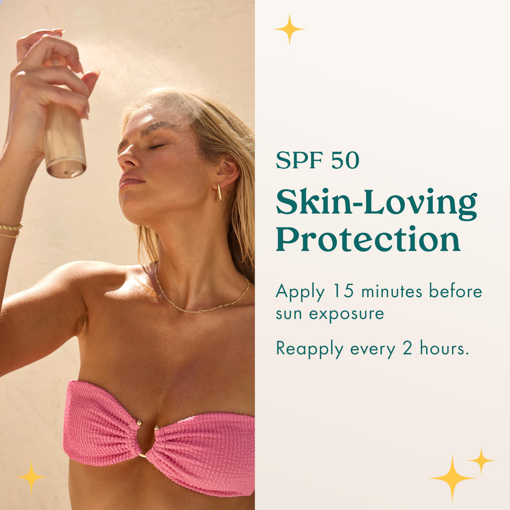 Kopari Sunglaze fijación de maquillaje deja un aspecto natural y duradero.
