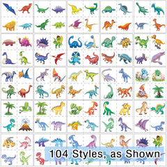 Kopokita tatuajes dinosaurios, aplicación fácil y rápida para niños.