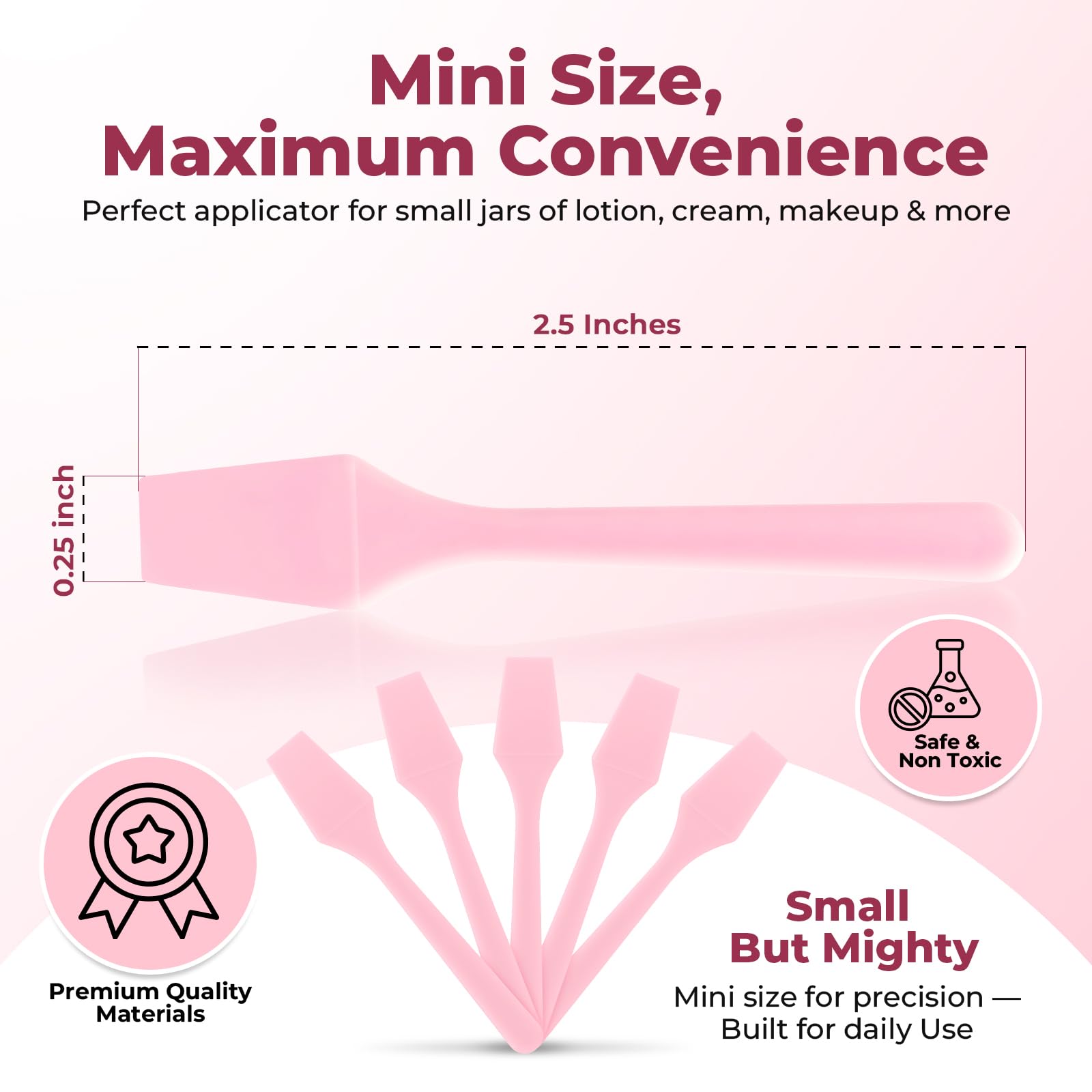 Kopperko aplicador mini para maquillaje rosa práctico en bolsos y viajes