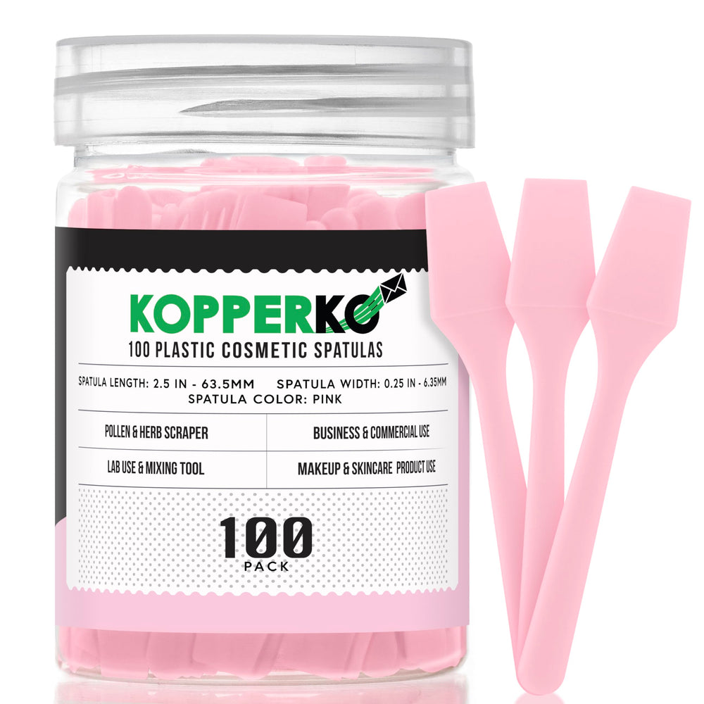 Kopperko espatula cosmetica 2,5 pulgadas rosa para extraer crema sin manchar uñas