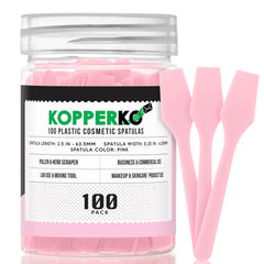 Kopperko espatula cosmetica 2,5 pulgadas rosa para extraer crema sin manchar uñas