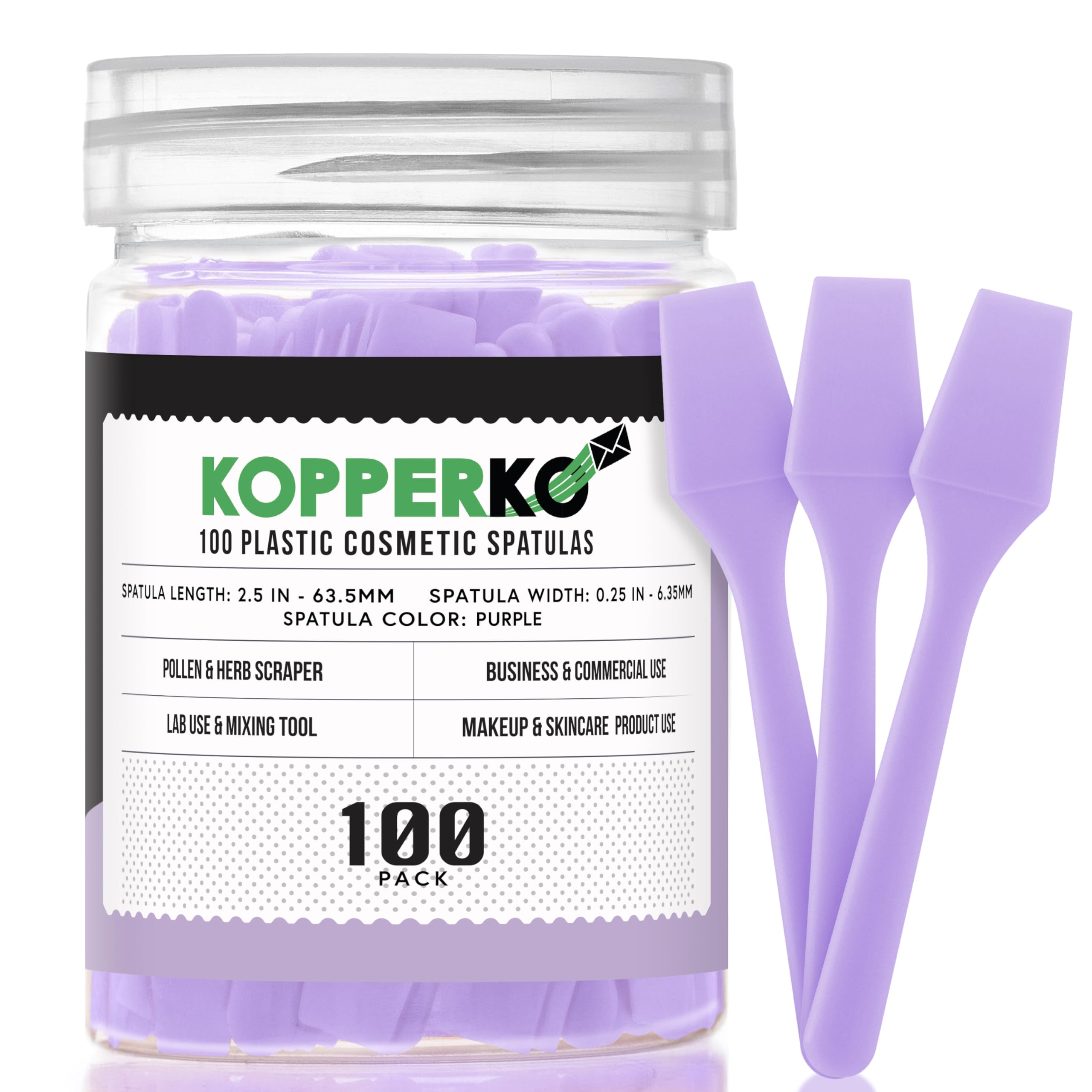 Kopperko espátula facial mini de 2,5 pulgadas para extraer cremas sin manchar las uñas.