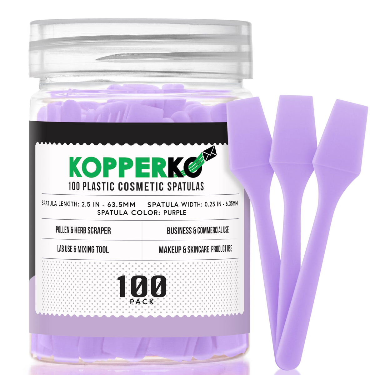 Kopperko espátula facial mini de 2,5 pulgadas para extraer cremas sin manchar las uñas.