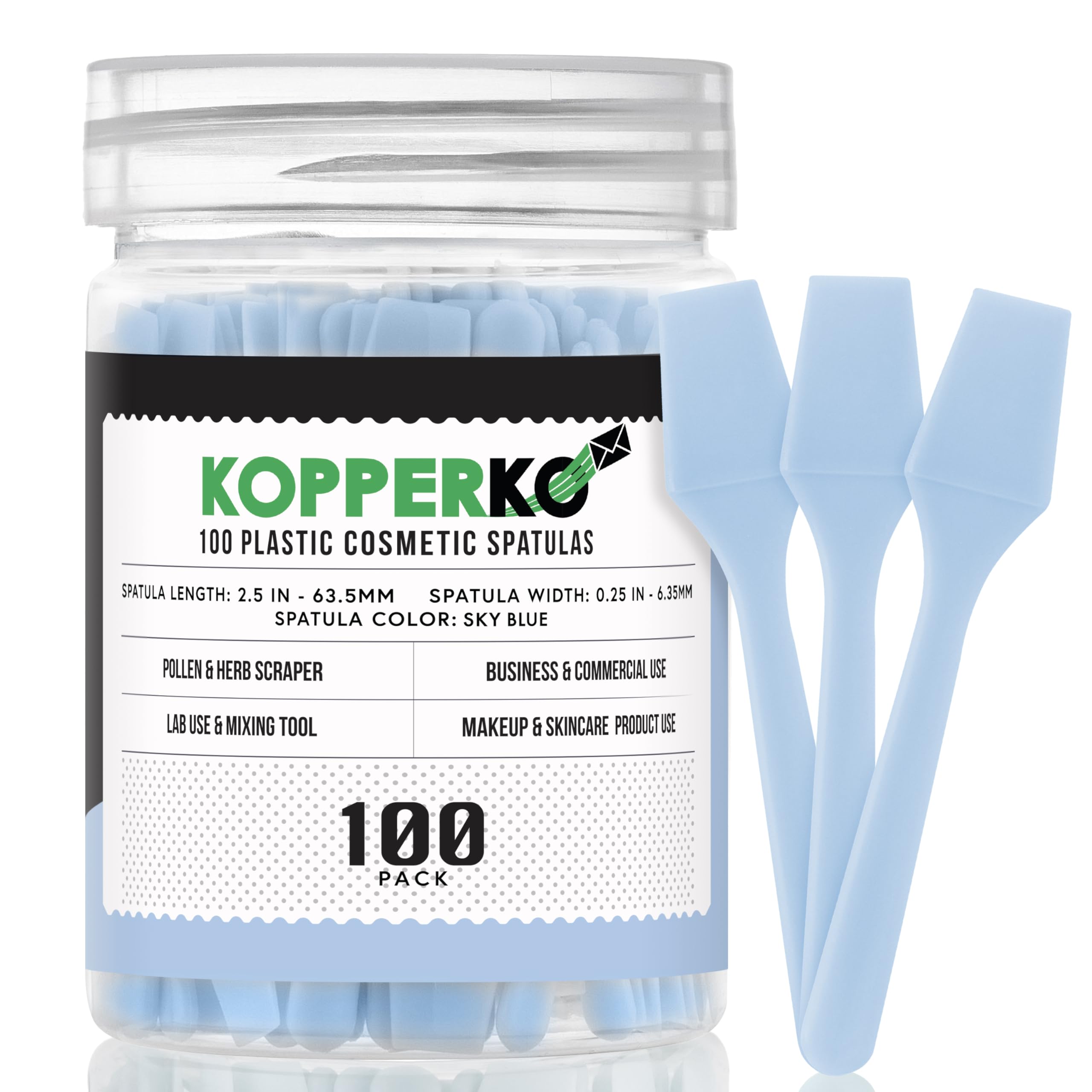 Kopperko mini cucharita cosmética azul para extraer cremas con precisión