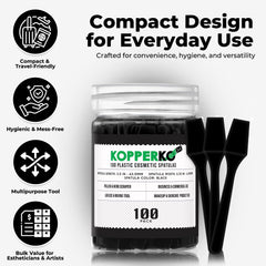 Kopperko pack 100 espatulas, orden y higiene al usar productos cosméticos.