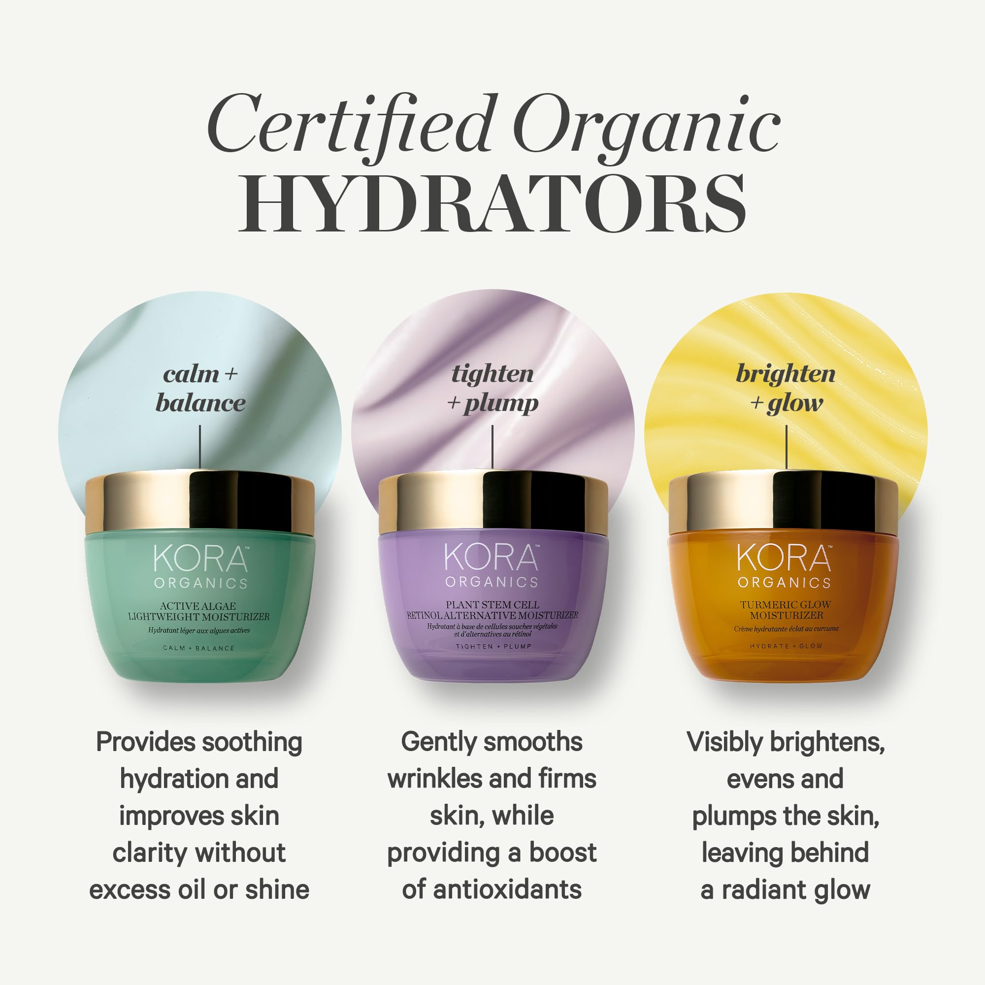 Ingrédients clés curcuma, noni et aloe pour nourrir la peau.