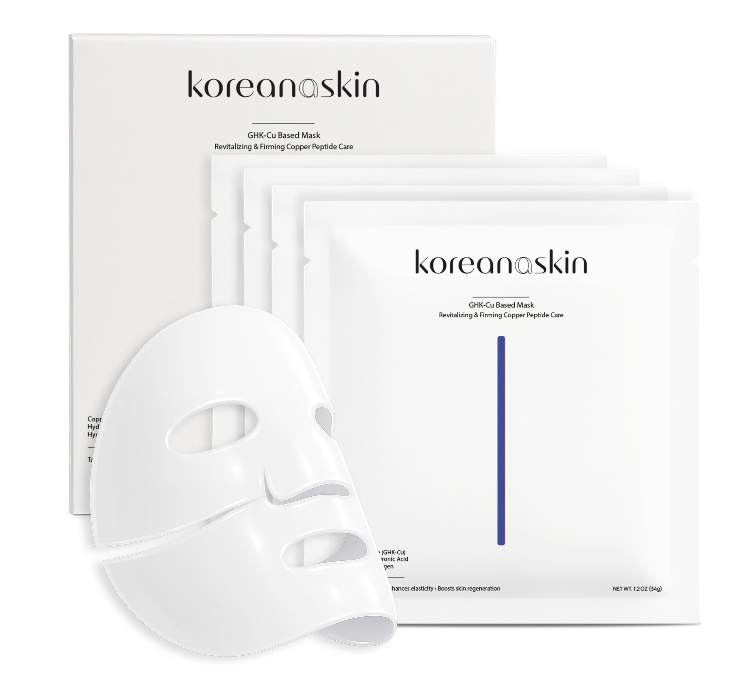 Koreana Skin GHK-Cu mascarilla hidrogel aplicada para reparación de piel