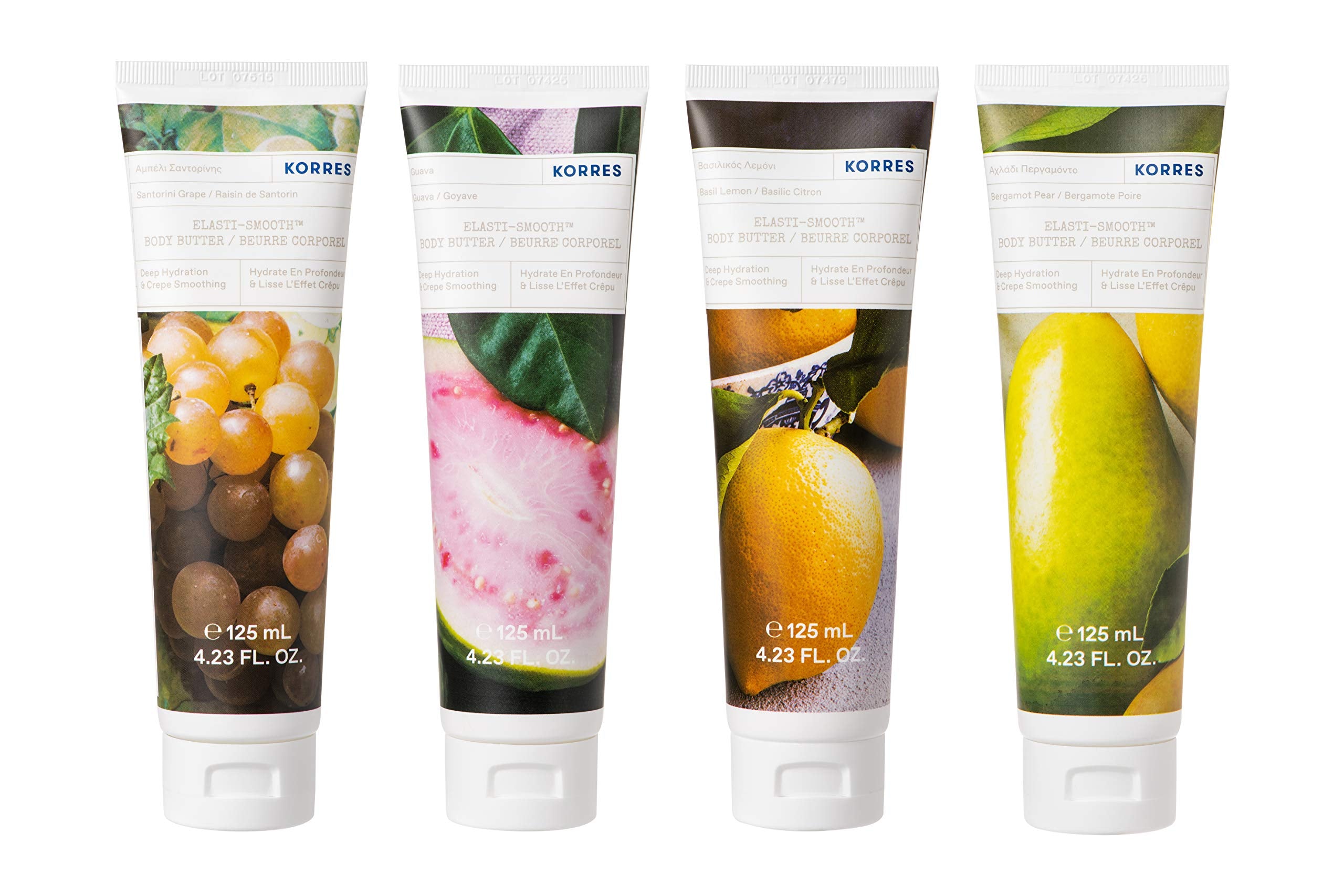 KORRES Elasti-Smooth Aplicación en cuerpo, masaje suave para piel nutrida después de la ducha.