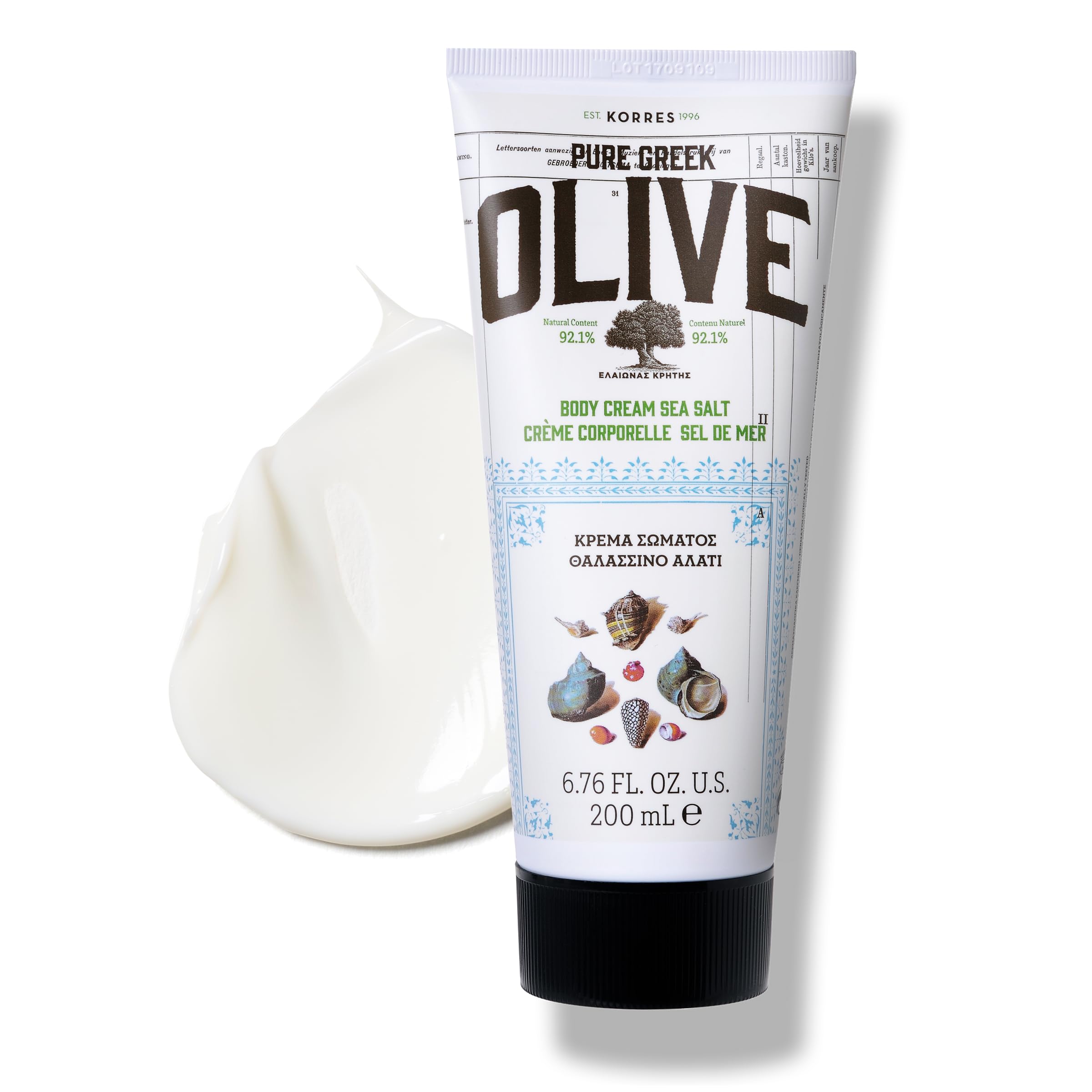 KORRES loción corporal con aceite de oliva para piel suave y nutrida