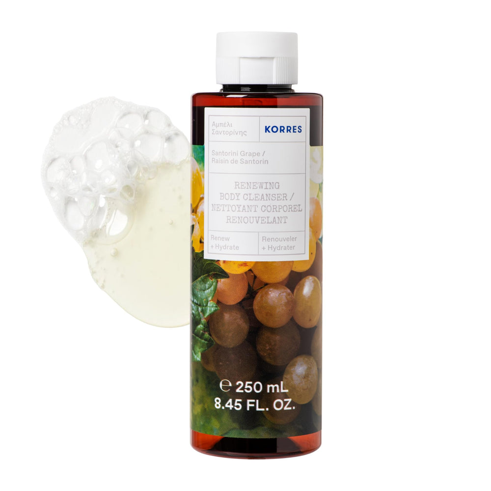 KORRES Santorini Uva, gel de ducha espumoso que limpia sin resecar la piel